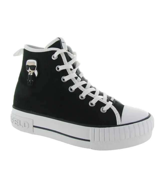 baskets et sneakers - Montante - femme - Toile - Noir - Karl lagerfeld