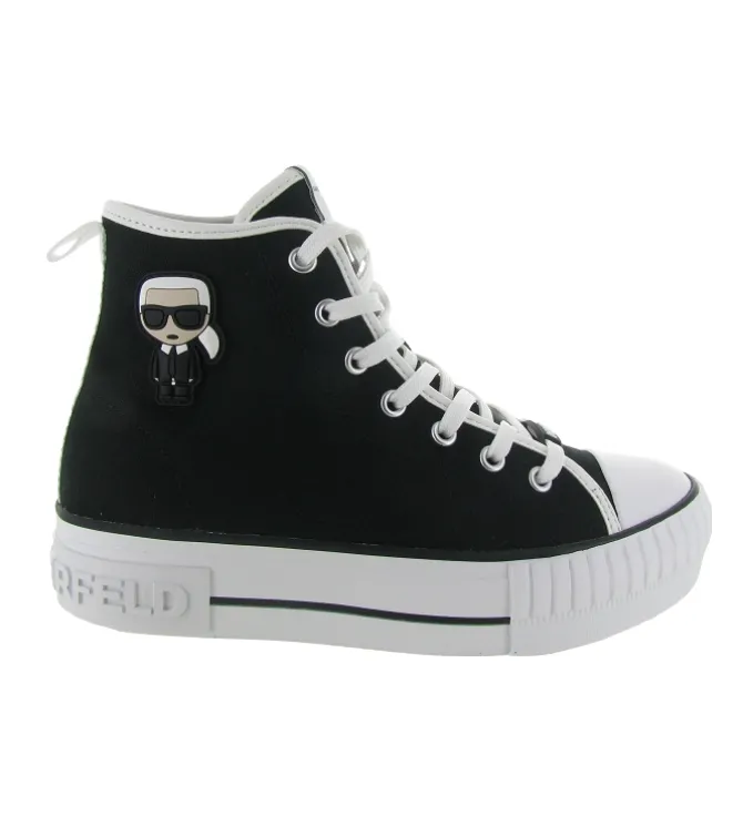 baskets et sneakers - Montante - femme - Toile - Noir - Karl lagerfeld
