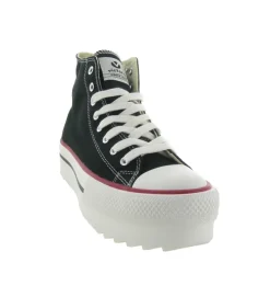 baskets et sneakers - Montante - femme - Toile - Noir - Victoria