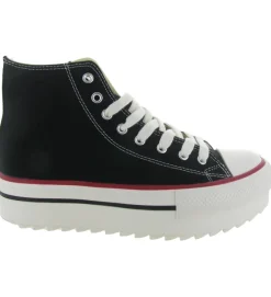 baskets et sneakers - Montante - femme - Toile - Noir - Victoria