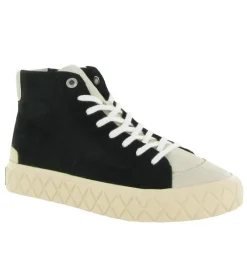 baskets et sneakers - Montante - femme - Cuir - Noir - Palladium