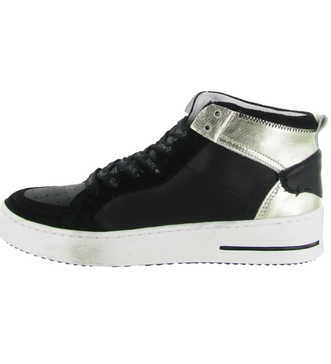 baskets et sneakers - Montante - femme - Cuir - Noir - Semerdjian