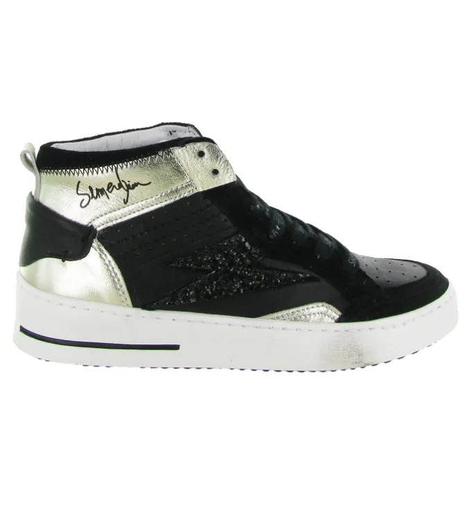 baskets et sneakers - Montante - femme - Cuir - Noir - Semerdjian