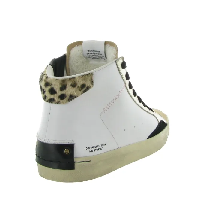 baskets et sneakers - Montante - femme - Cuir - Argent - Crime london