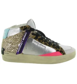 baskets et sneakers - Montante - femme - Cuir - Glitter - Paillettes - Crime london