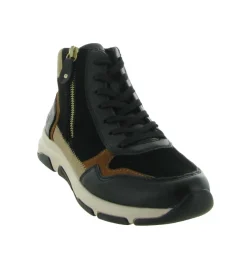 baskets et sneakers - Montante - femme - Cuir - Noir - Remonte