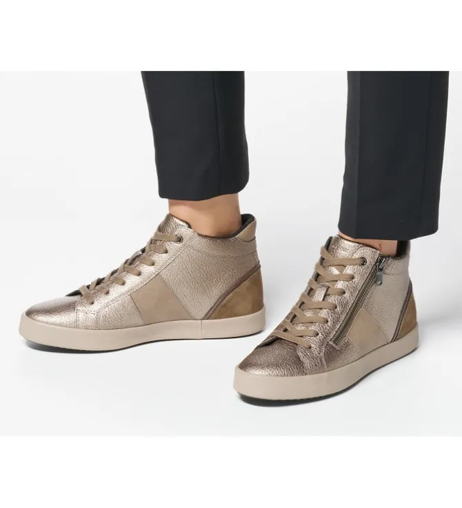 baskets et sneakers - Montante - femme - Synthétique - Bronze - Geox