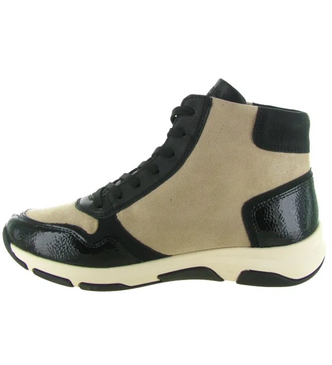 baskets et sneakers - Montante - femme - Cuir - Noir - Remonte