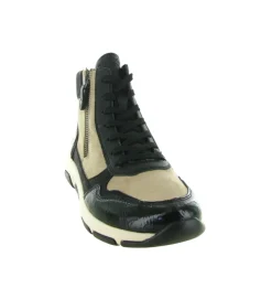 baskets et sneakers - Montante - femme - Cuir - Noir - Remonte