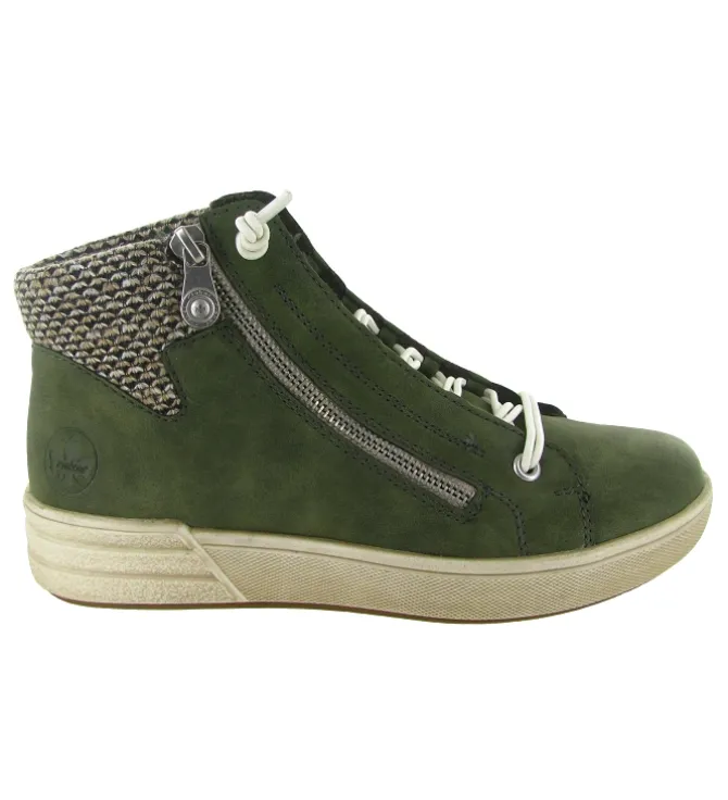 baskets et sneakers - Montante - femme - Synthétique - Vert - Rieker