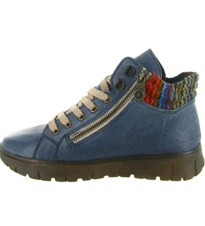 baskets et sneakers - Montante - femme - Nubuck - Bleu - Rieker