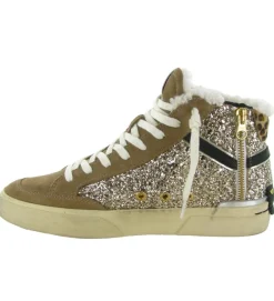 baskets et sneakers - Montante - femme - Cuir - Glitter - Paillettes - Crime london