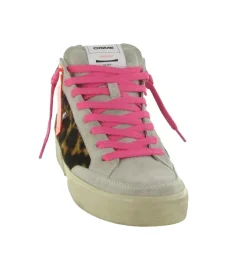 baskets et sneakers - Montante - femme - Cuir - Léopard - Crime london