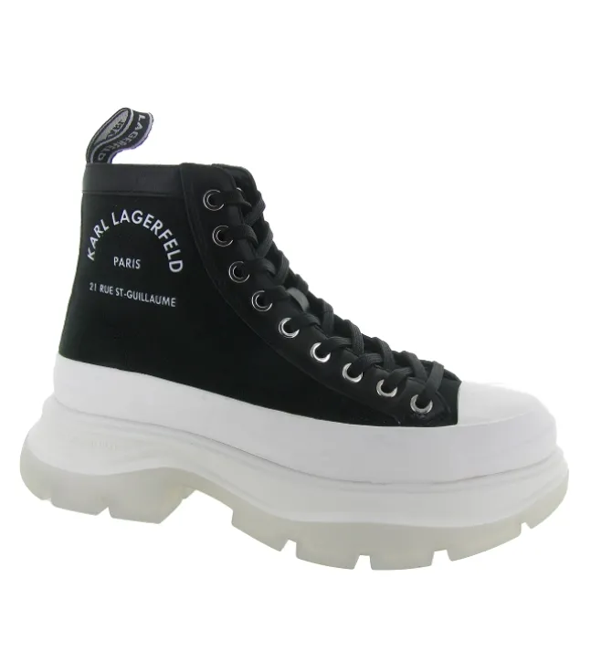 baskets et sneakers - Montante - femme - Toile - Noir - Karl lagerfeld