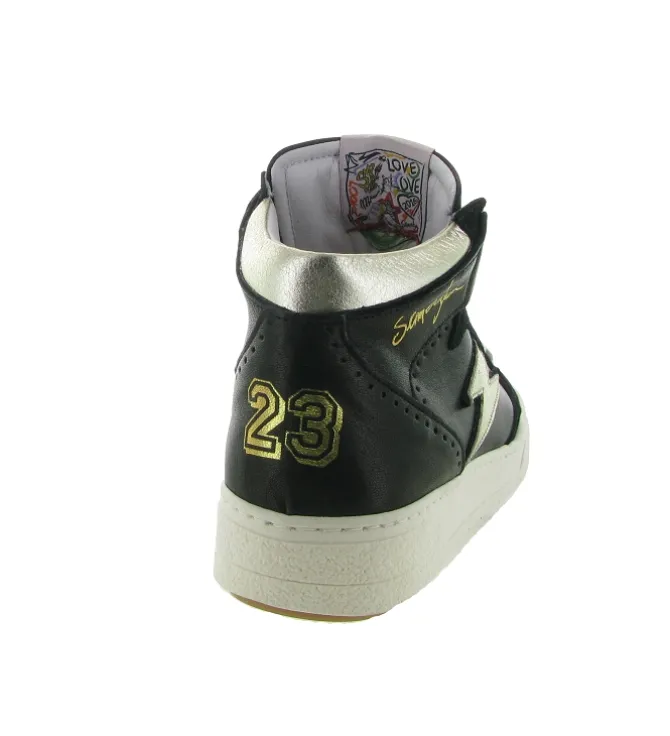 baskets et sneakers - Montante - femme - Cuir - Noir - Semerdjian