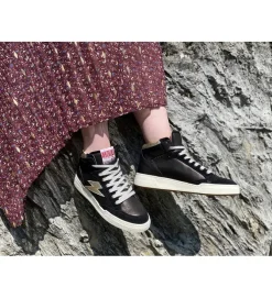 baskets et sneakers - Montante - femme - Cuir - Noir - Semerdjian