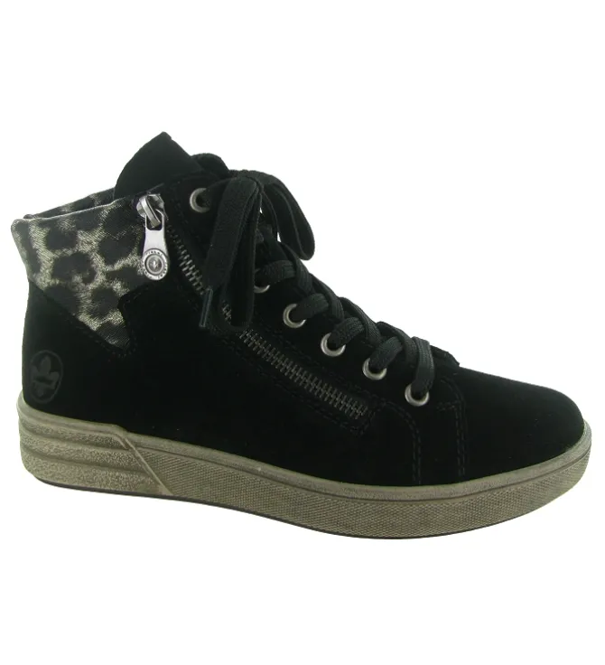 baskets et sneakers - Montante - femme - Synthétique - Noir - Rieker