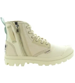 baskets et sneakers - Montante - femme - Toile - Crème - Palladium