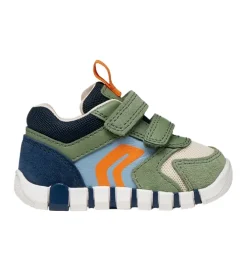 baskets et sneakers - Semelle souple - bebe garcon - Cuir - Vert - Geox