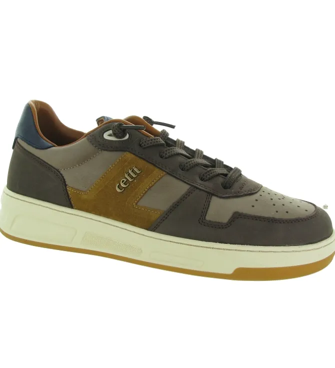 baskets et sneakers - Tendance - homme - Cuir - Marron - Cetti