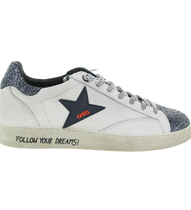 baskets et sneakers - Tendance - homme - Cuir - Bleu Marine - Cetti