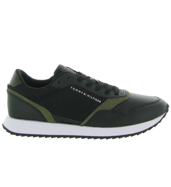 baskets et sneakers - Tendance - homme - Cuir - Noir - Tommy hilfiger