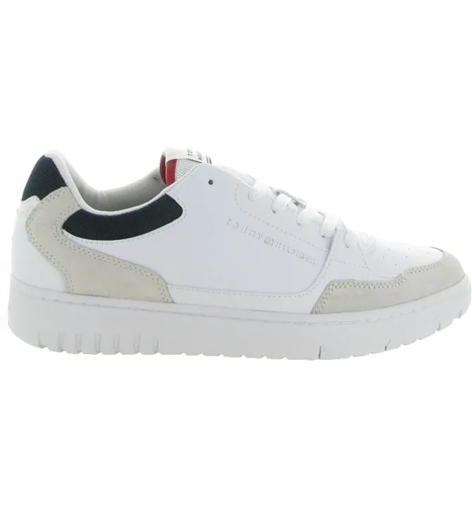 baskets et sneakers - Tendance - homme - Cuir - Blanc - Tommy hilfiger