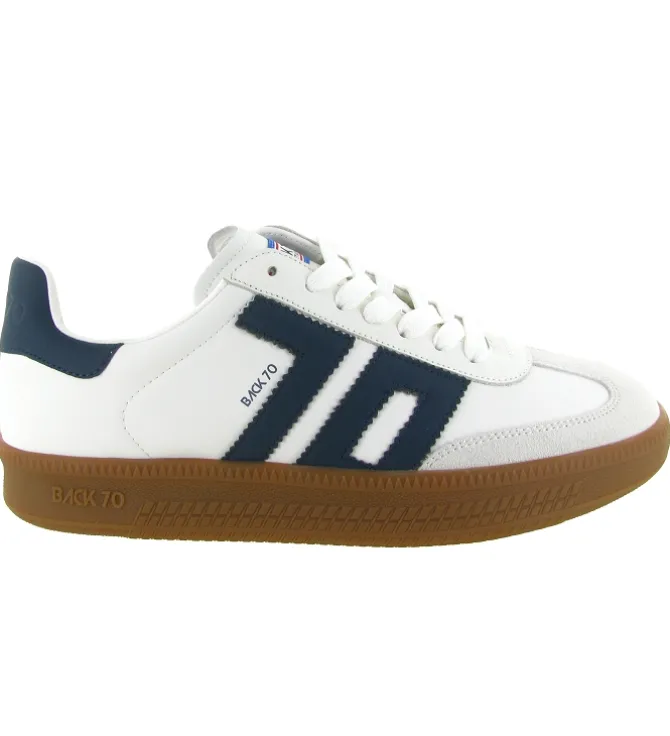 baskets et sneakers - Tendance - homme - Cuir - Bleu Marine - Back70