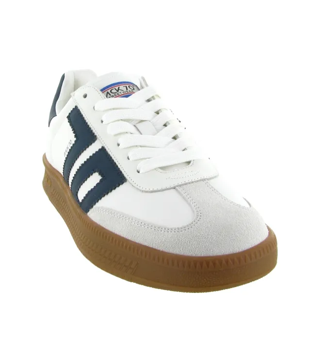 baskets et sneakers - Tendance - homme - Cuir - Bleu Marine - Back70