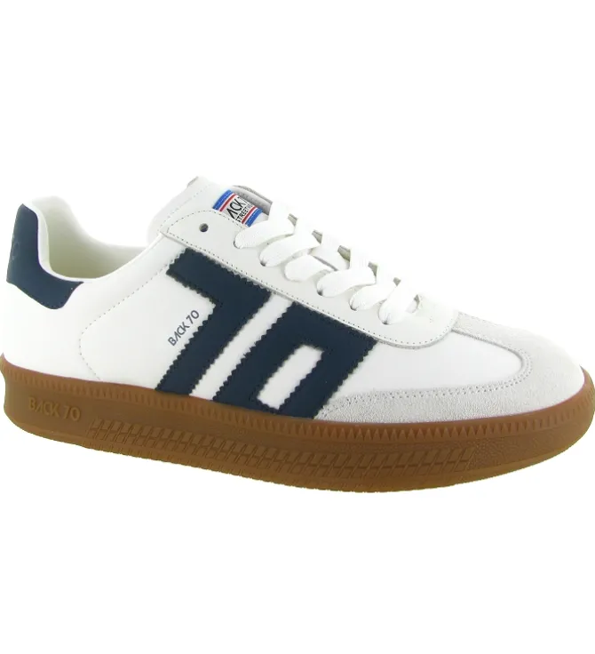 baskets et sneakers - Tendance - homme - Cuir - Bleu Marine - Back70