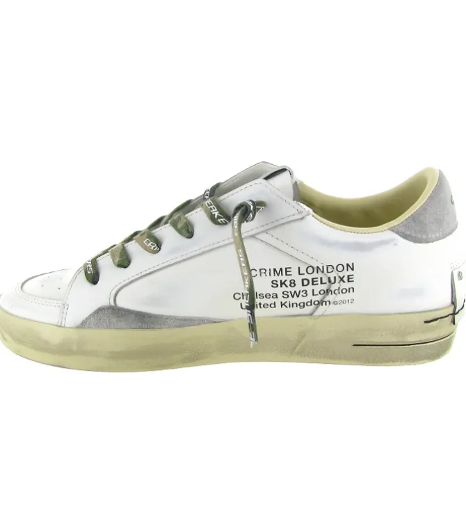 baskets et sneakers - Tendance - homme - Cuir - Blanc - Crime london