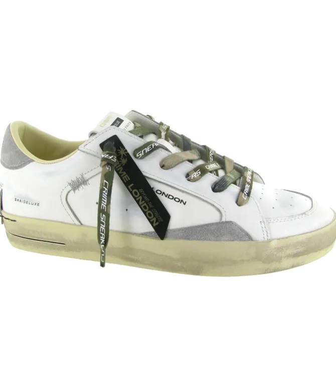 baskets et sneakers - Tendance - homme - Cuir - Blanc - Crime london