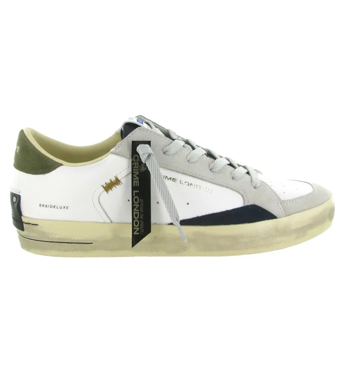 baskets et sneakers - Tendance - homme - Cuir - Blanc - Crime london