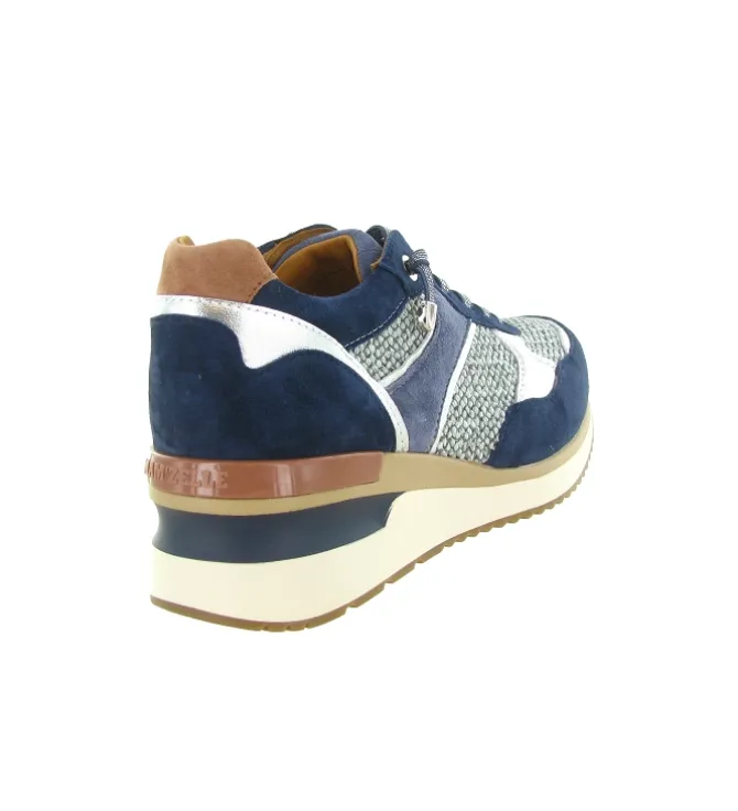 baskets et sneakers - Tendance - femme - Cuir - Bleu Marine - Mamzelle