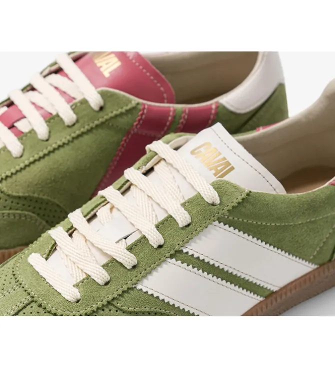 baskets et sneakers - Tendance - femme - Cuir - Vert - Caval
