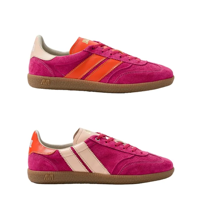 baskets et sneakers - Tendance - femme - Cuir - Rose - Caval