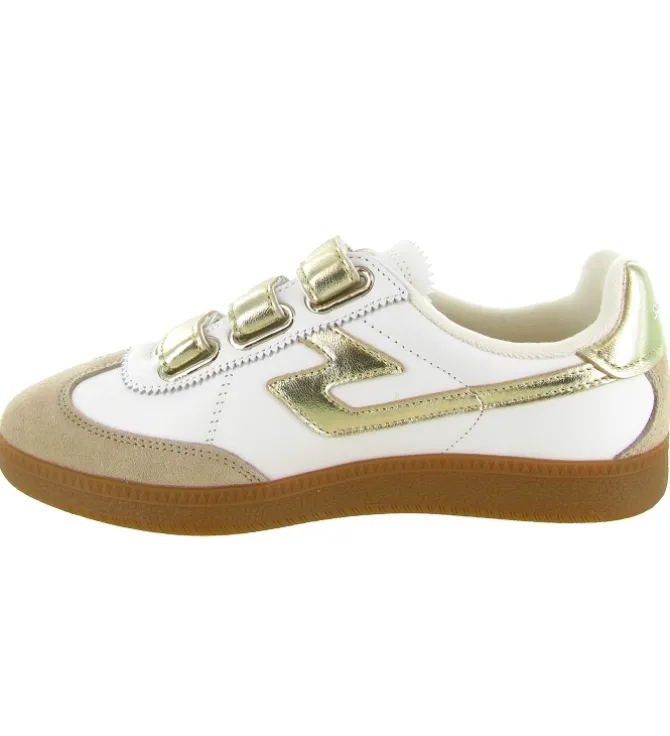 baskets et sneakers - Tendance - femme - Cuir - Beige - Schmoove