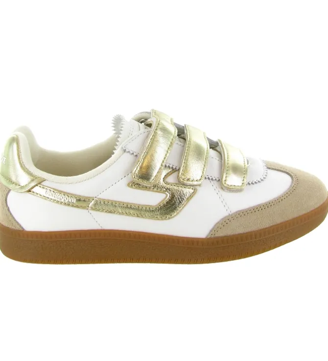 baskets et sneakers - Tendance - femme - Cuir - Beige - Schmoove