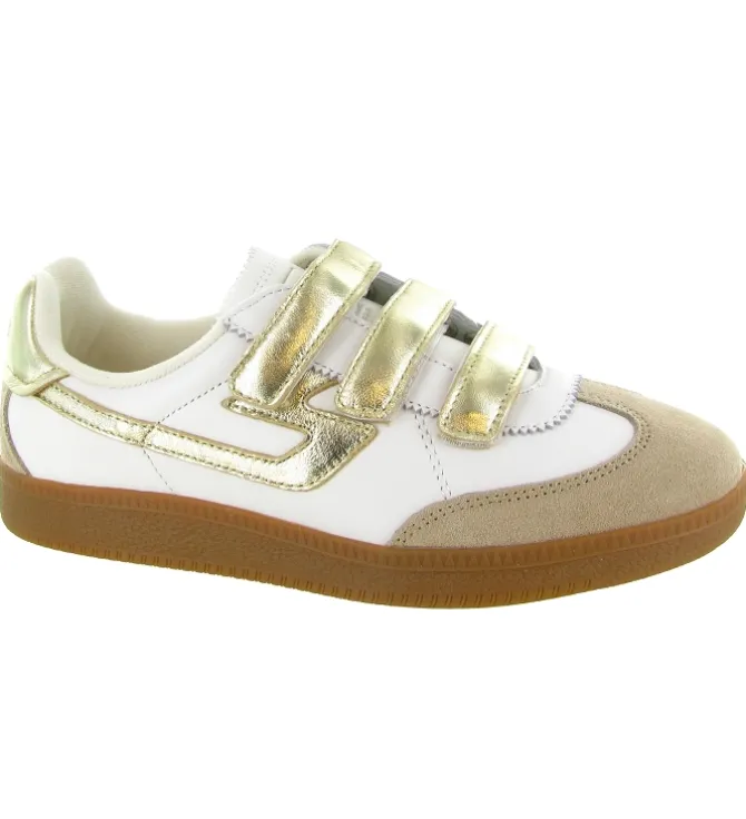 baskets et sneakers - Tendance - femme - Cuir - Beige - Schmoove