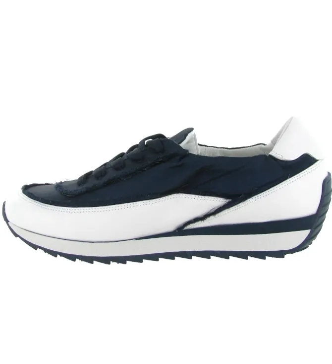 baskets et sneakers - Tendance - femme - Cuir - Bleu Marine - Softwaves