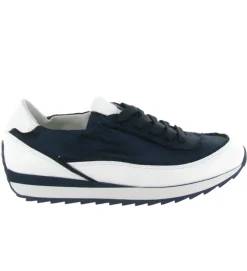 baskets et sneakers - Tendance - femme - Cuir - Bleu Marine - Softwaves