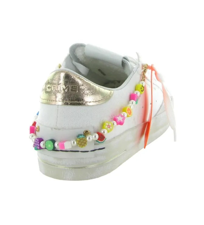 baskets et sneakers - Tendance - femme - Cuir - Blanc - Crime london