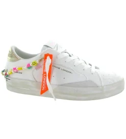 baskets et sneakers - Tendance - femme - Cuir - Blanc - Crime london