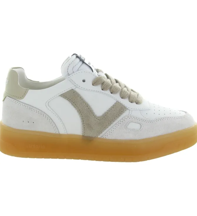 baskets et sneakers - Tendance - femme - Cuir - Beige - Victoria