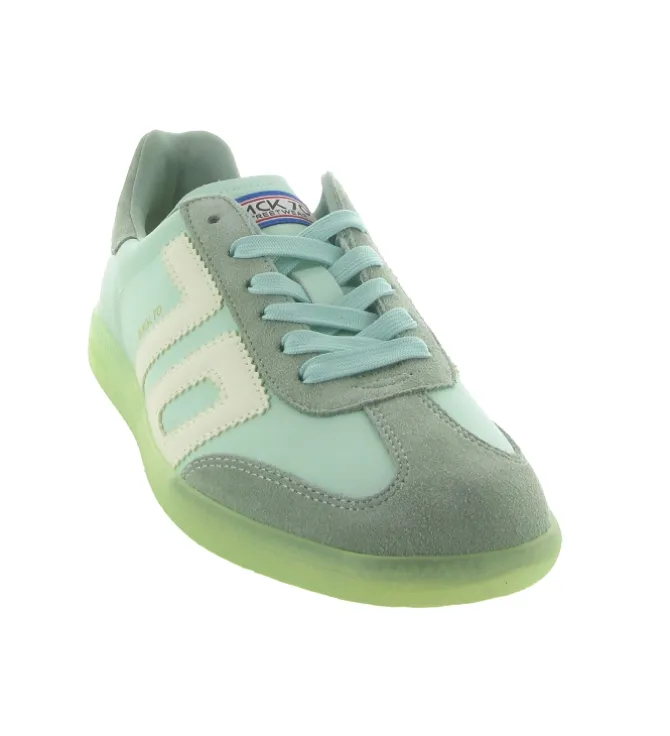 baskets et sneakers - Tendance - femme - Cuir - Vert - Back70
