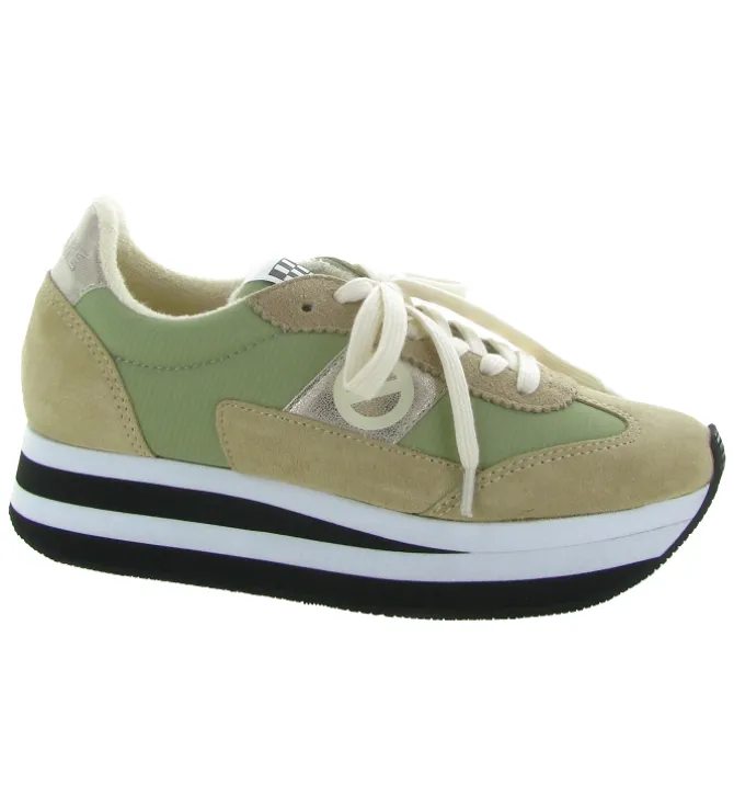 baskets et sneakers - Tendance - femme - Nubuck - Vert - No name