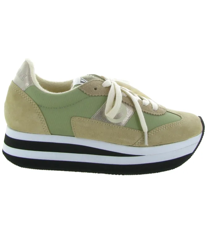 baskets et sneakers - Tendance - femme - Nubuck - Vert - No name