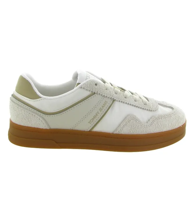 baskets et sneakers - Tendance - femme - Cuir - Crème - Tommy hilfiger