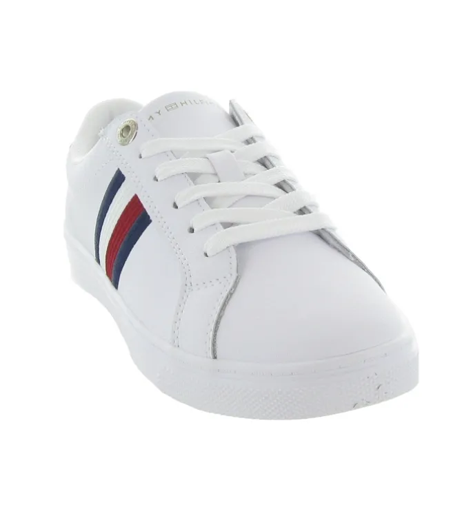 baskets et sneakers - Tendance - femme - Cuir - Blanc - Tommy hilfiger