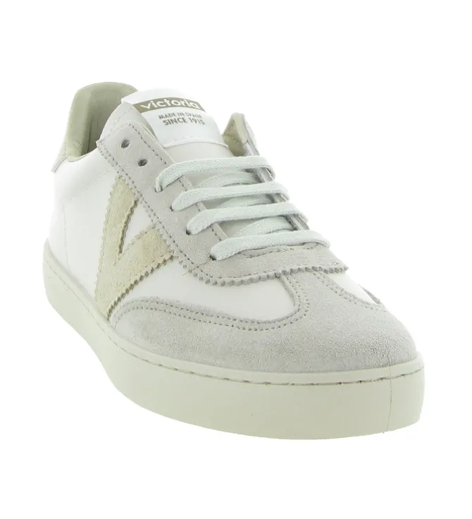baskets et sneakers - Tendance - femme - Cuir - Beige - Victoria